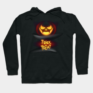 Pumpkin glowing face t-shirt. Cool gift on Halloween. Scary and funny glowing Halloween pumpkin face. Hoodie